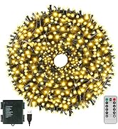 Christmas Lights 2 Pack Total 66FT 200 LED Christmas Tree Lights Timer Memory Function USB & Batt...