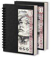Hardcover Sketch Book 5.5x8.5 inches ,2 Pack 80-Sheets (68lb/100gsm),Double-Sided Hardbound Sketc...