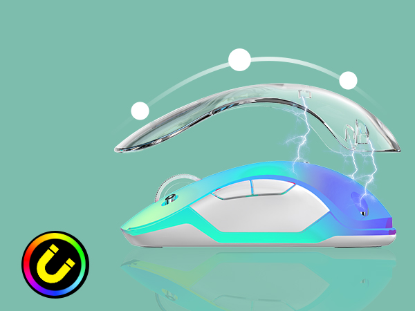 wireless mouse/rechargeable mouse/RGB wireless mouse green