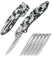 VR VIRENKNIFE Folding Scalpel Knife, Pocket Knife for Men,EDC Utility Knife with 6pcs #60 Replace...