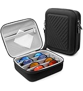 Krypthos Travel Sunglasses Organizer Case, Portable Eyeglasses Storage Box, Adjustable Multi-Comp...