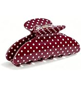 Polka Dot Hair Claw Clip for Women, Lightweight Acrylic Non-Slip Jaw Clip, Medium Strong Hold for...