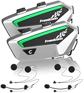 FreedConn FX Motorcycle Bluetooth Headset with Music Sharing, 2pcs FX 10 Riders 1500m Group Helme...