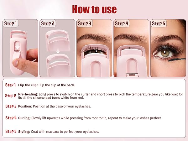 how to use electronic eyelash curler