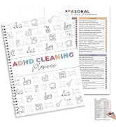 PGJ ADHD Cleaning Planner for Adults – Undated Daily, Weekly & Monthly Cleaning Schedule & Checkl...