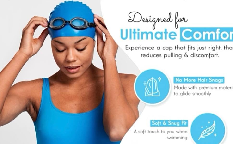 Quick Drying Swim Cap, Stylish Swimming Caps, Pool Swimming Cap