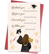 hvdler Inspirational Graduation Card for Her Girls, Funny Graduation Gifts for High School Colleg...