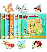 Magnetic Puzzles for Kids Ages 1-3, Travel Toddler Puzzles Ages 2-4 Year, Insect Activities Toy f...