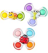 ALASOU 3PCS Pop Suction Cup Spinner Toys for 1 Year Old Boy Girl|Novelty Spinning Tops Toddler To...