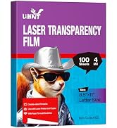 Uinkit Laser Transparency Film 8.5x11 Transparent Paper for Overhead Projector and Laser Jet Prin...