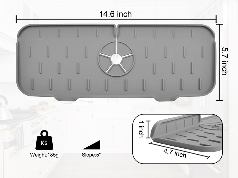 Sink Drain Mat Behind Faucet