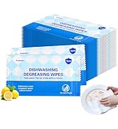 100 Pcs Dish Cleaning Wipes Individually Wrapped - Portable Travel Dish Soap Wipes, Lemon Scent