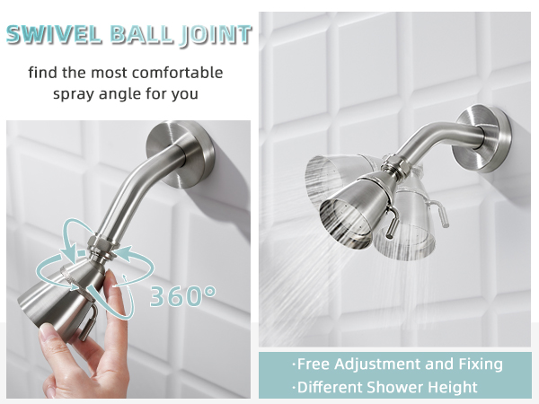 swivel shower angle