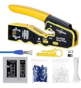 RJ45 Crimp Tool Kit Pass Through Ethernet Crimper for Cat5e Cat6 Cat6a 8P8C Modular Plugs,Cat6 Cr...
