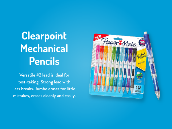 paper mate clearpoint mechanical pencils lead best write student test less breaks jumbo eraser