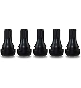CKAuto TR412 Tubeless Rubber Snap-in Tire Valve Stems, Black, 5 Pcs/Bag | EPDM Rubber, for Standa...