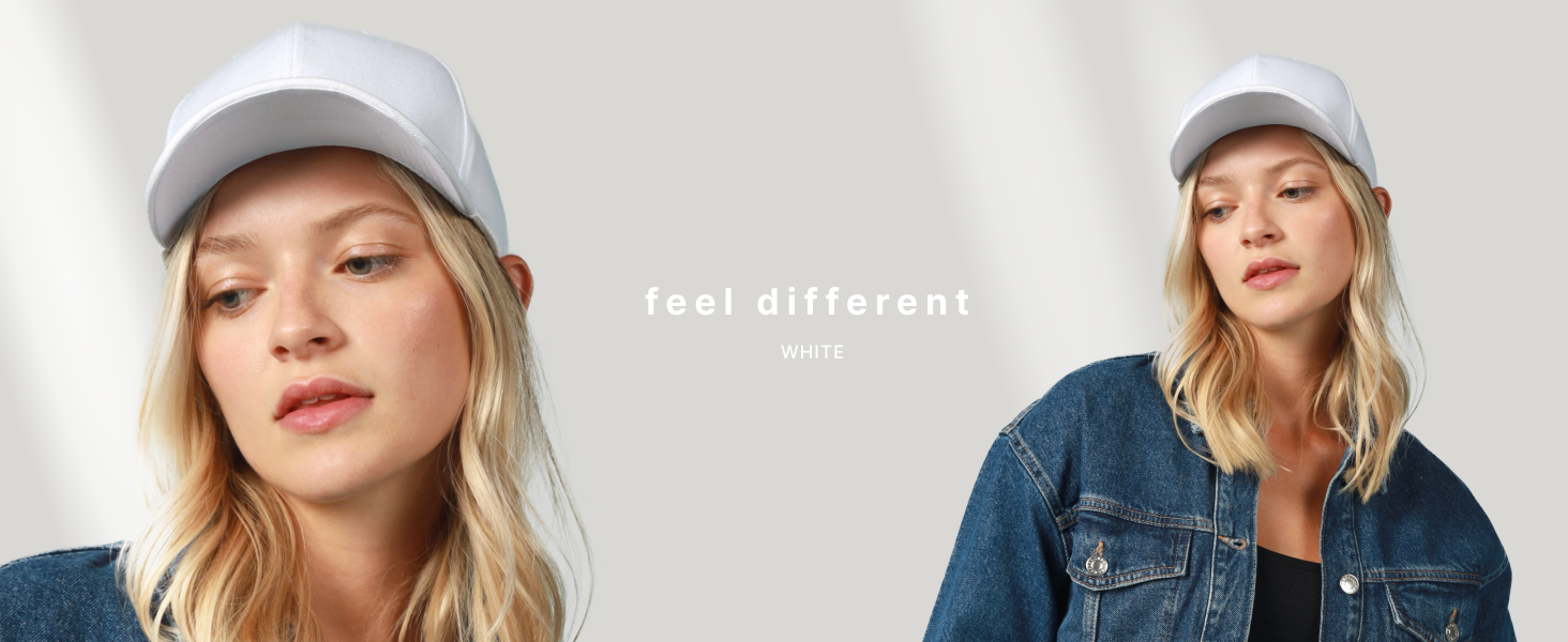 White structured baseball cap