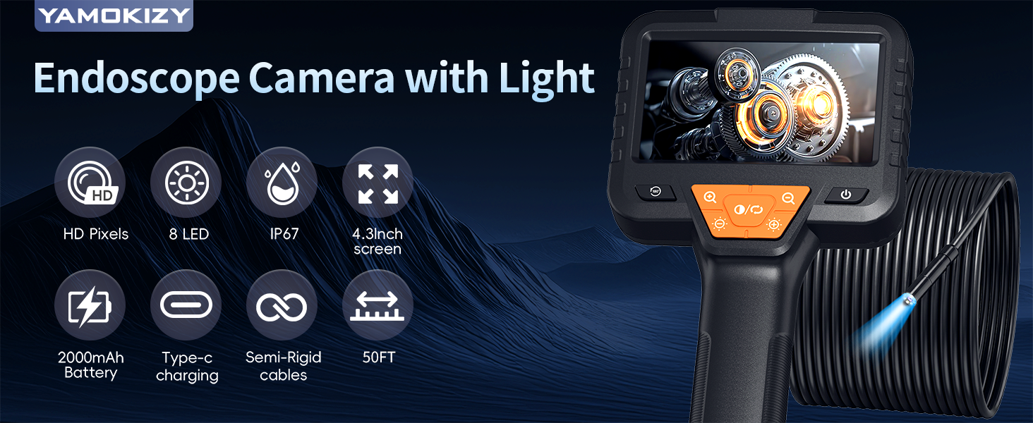 borescope camera with light