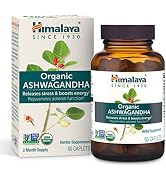 Himalaya Organic Ashwagandha, 2 Month Supply for Stress Relief, USDA Certified Organic, Non-GMO, ...