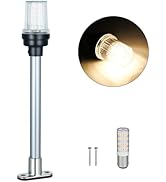 PSDRIQQ Boat Anchor Light Stern Light, DC12-24V 12 Inch LED Navigation Lamp Waterproof for Pontoo...