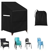 Stackable Patio Chair Cover Waterproof Outdoor Chair Cover, Heavy Duty Outdoor Lawn Patio Furnitu...
