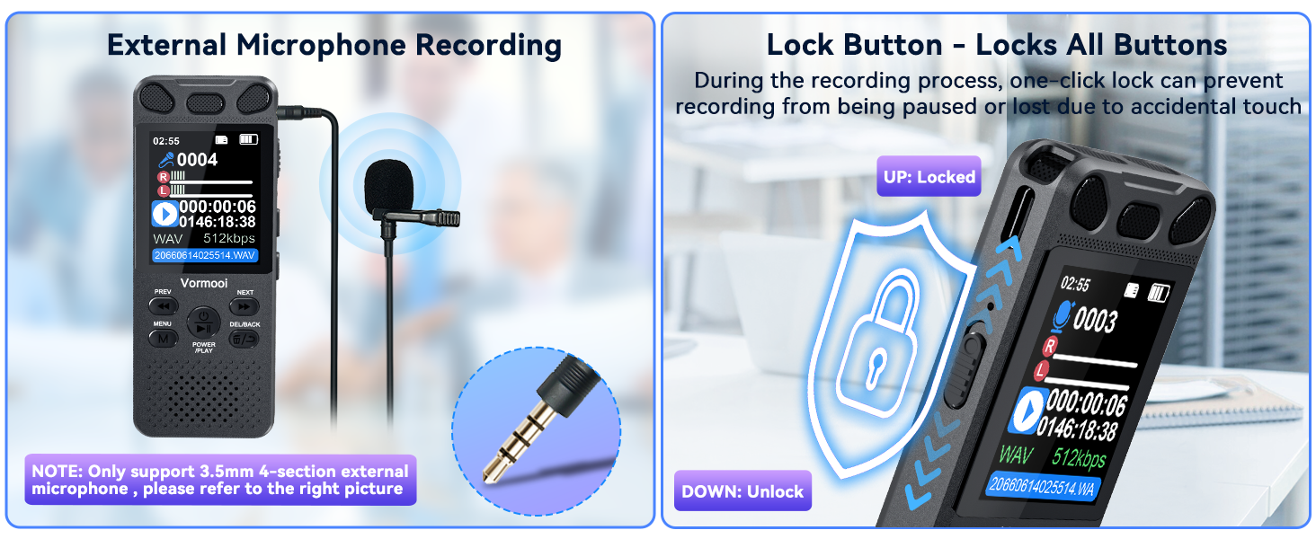 voice recorder with playback