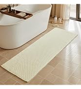 Triohero Waffle Runner Bath Mat - Long Bathroom Rugs Non Slip Washable, Ultra Soft Super Absorben...