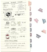 Lumintutu Laminated Planner Monthly Stickers,40 Adhesive Plan Tabs for Notebooks (2 Sets 12 Month...