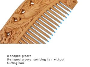 hair comb gift for women retro carved dragon phoenix peacock hair brush comb for friend