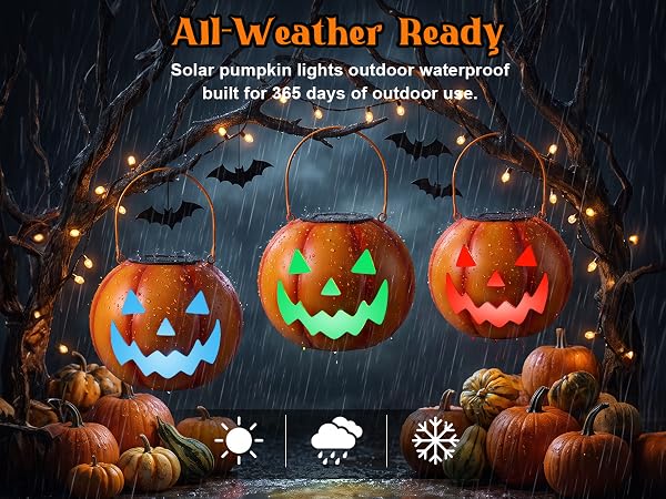 outdoor pumpkin solar lantern