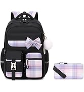 MOONBABY Girls Backpack, Kawaii Kids Backpack for Girls School Bags for Middle School Students, B...