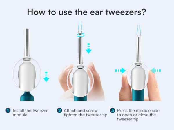 earwax removal kit with camera and Tweezer