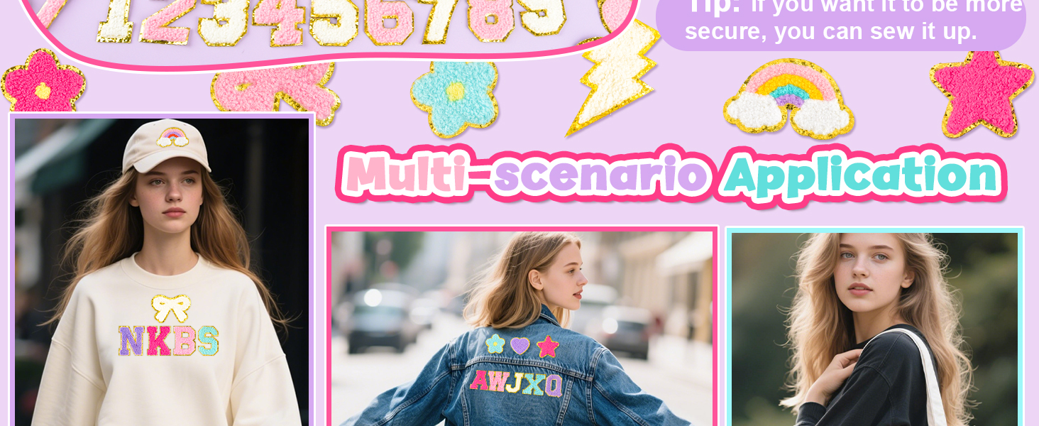 Chenille Letter Number Patches