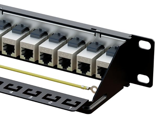 Through Coupler 1U Cat6 Patch Panel