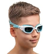 AqtivAqua Swimming Goggles for Kids, MINI-DX Wide View Swim Goggles for Kids Boys Girls, Anti Fog...