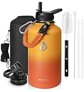 RAYMYLO One Gallon Water Bottle Insulated, Triple Walled Vacuum Stainless Steel (Cold for 48 Hrs)...