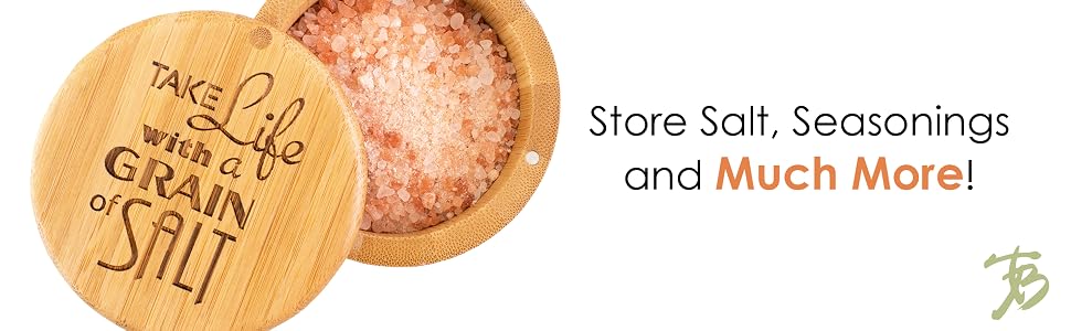 Salt Storage Box with Magnetic Swivel Lid