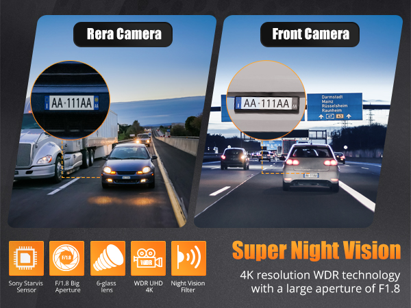 Kyltoor Night Vision Dash cam