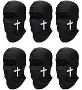 SATINIOR 6 Pcs Ski Mask Cover Balaclava Full Face Mask Summer Face Cover UV Windproof Balaclava f...