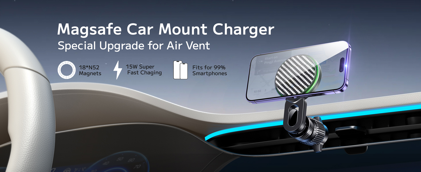 Car Phone Charger Mount Holder Stand Fast Charging