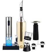 Secura 12-Piece Wine Accessories Set Electric Wine Opener, Wine Foil Cutter, Wine Aerator, Wine S...