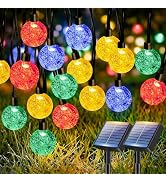 btfarm 2 Pack Solar String Lights Outdoor Waterproof, Total 98 FT 100 LED Solar Powered Patio Lig...