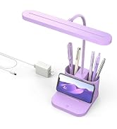 AXX Purple Desk Lamp, Cute Table Light for Home Office Bedroom | LED, Kawaii, for Kids Adults Tee...