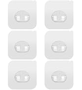 Lsnisni 6 Pack Shower Caddy Adhesive Replacement, Strong Adhesive Hooks for Bathroom Shelves and ...