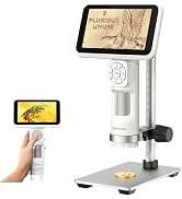 LM115 Coin Digital Microscope with 5'' IPS Screen, Coin Magnifier Handheld for Adults, Anti-Shake...