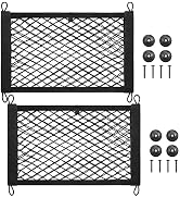 MOODKEY 2PACK Small Cargo Nets Elastic Stretchable Pocket Storage Mesh Net Universal Automotive C...