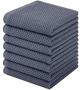 Homaxy 100% Cotton Waffle Weave Kitchen Dish Cloths, 7-Pack Ultra Soft Absorbent Dish Towels, Qui...