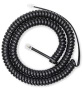 Telephone Cord 25 FT Uncoiled(3.1 FT Coiled), 1Pack Phone Cord for Landline, RJ9 Black Long Phone...