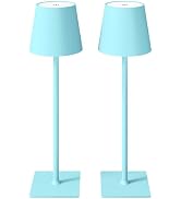 CHLORANTHUS 2 Pack Cordless Table Lamps, 3 Colors Stepless Dimming, 5000mAh Rechargeable Battery ...
