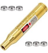 MOSANDON .30-06/25-06/270 Bore Sight Laser Red Dot Cartridge Laser bore Sighter with 2 Sets of Ba...